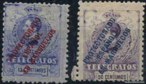 Timbres: Marruecos 1917-1918 Telégrafos
